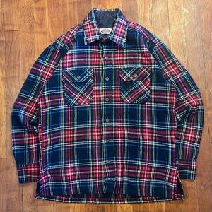 Vintage Dickies Workwear Outdoor Plaid Button Down Shirt Jacket Shacket S